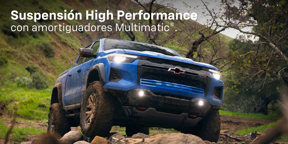 La nueva Chevrolet Colorado ZR2 2025 cuenta con Suspensión High Performance y amortiguadores Multimac®